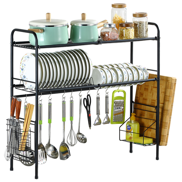 Kitchen Racks Stainless Steel Shelf Dishes Bowl Spice Storage Organizer  #